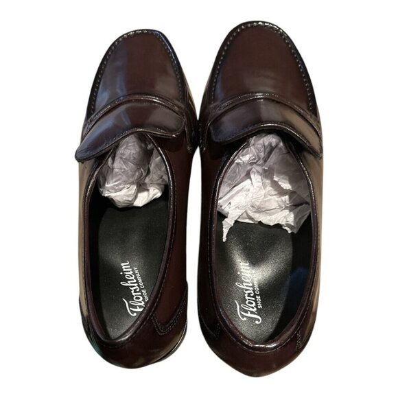 Florsheim Como Moc Toe Strap Loafer | 3E Extra Wide | Black Cherry | Size 10.5 - Picture 4 of 10